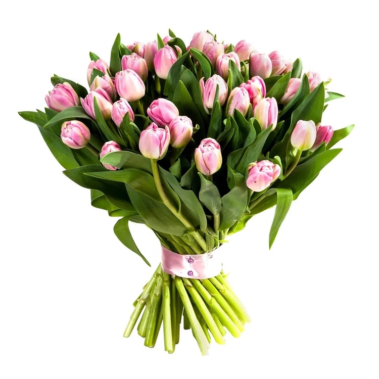 29 пионовидных розовых тюльпанов от AzaliaNow