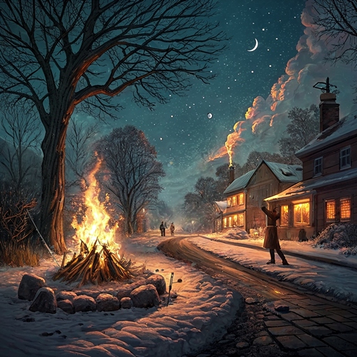 Костер в день солнцестояния для привлечения солнца