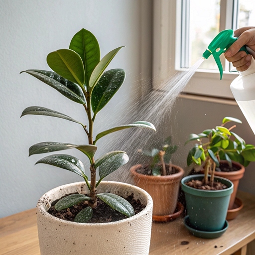 Регулярное опрыскивание комнатных растений зимой