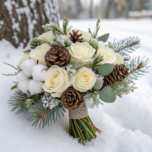 Букет невесты для зимней свадьбы
