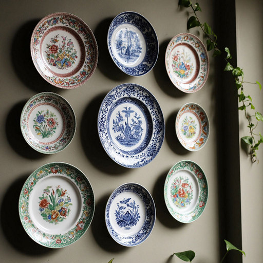 Настенная тарелка в интерьере как деталь композиции