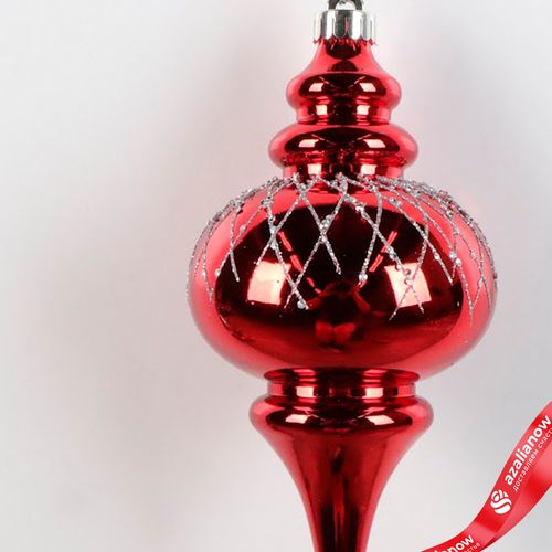 Украшение подвесное «Юла» (пластик), Н25см, красный