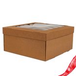 Маленькое фото 1: Коробка подарочная с крышкой 40,6х40,6х15см, натуральный