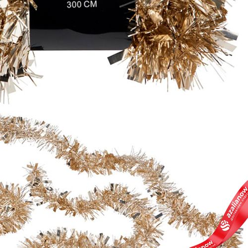 Фото 3: Гирлянда «Мишура» (пластик), 3м, шампань