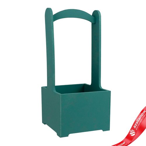 Корзина (дерево), 14х14х30см, изумрудный