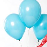 Маленькое фото 2: Композиция из 3 шаров с гелием, 30 см, голубой