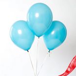 Маленькое фото 1: Композиция из 3 шаров с гелием, 30 см, голубой