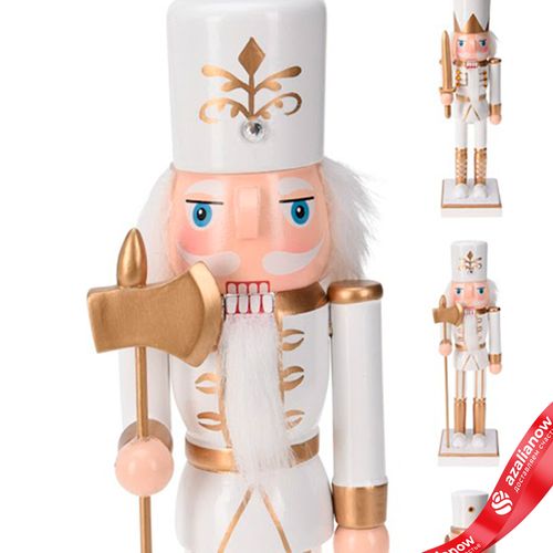 Фото 4: Сувенир «Щелкунчик» (дерево), 25х9х6см, в асс., белый/золотой