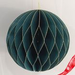 Маленькое фото 1: Украшение подвесное «Шар» (бумага), D15см, темно-зеленый