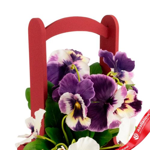 Фото 5: Корзина (дерево), 14х14х30см, бордовый