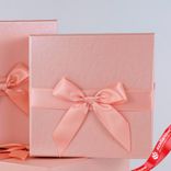 Маленькое фото 5: Набор коробок, подарочных, квадратных, 3шт. (картон), 20х20хН11см, розовый