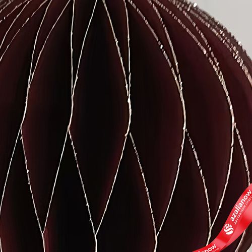 Фото 3: Украшение подвесное «Шар» (бумага), D8см, темно-красный