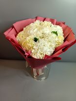 Шикарный букет из 15 розовых гортензий. Фото флориста - 0