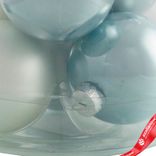 Маленькое фото 5: Набор шаров 6шт. в тубе (стекло), D10см, микс голубой/белый