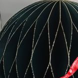 Маленькое фото 4: Украшение подвесное «Шар» (бумага), D10см, темно-зеленый