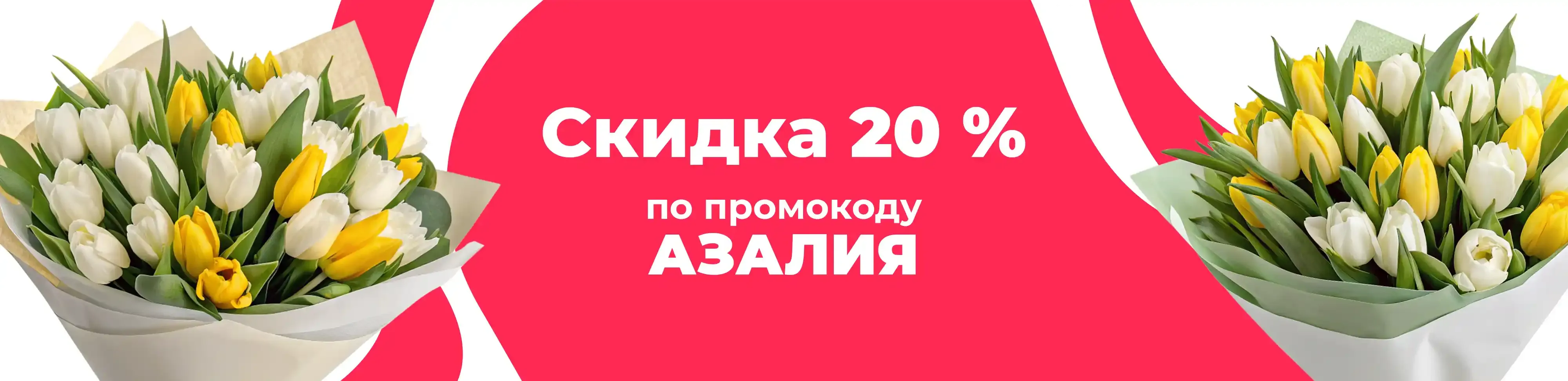 Баннер для рубрики: Тюльпаны бело-желтые