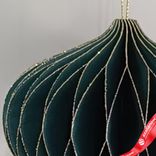 Маленькое фото 4: Украшение подвесное «Луковица» (бумага), D11х10см, темно-зеленый