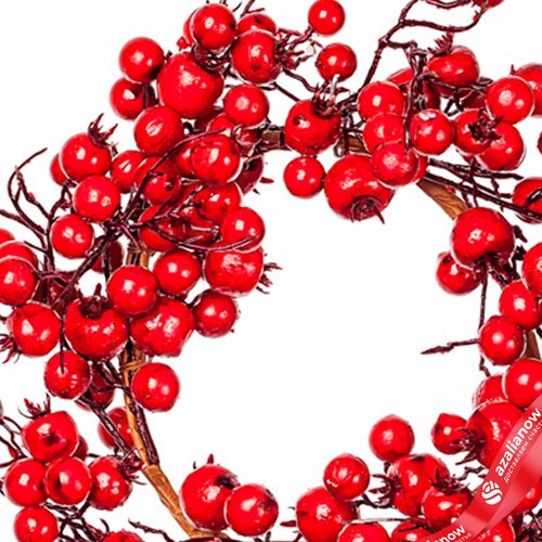Фото 5: Венок с ягодами, 25см, красный