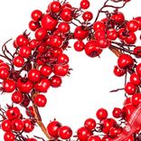 Маленькое фото 5: Венок с ягодами, 25см, красный