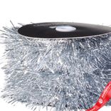 Маленькое фото 2: Гирлянда «Мишура» (пластик), 10м, серебряный