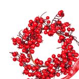 Маленькое фото 2: Венок с ягодами, 25см, красный