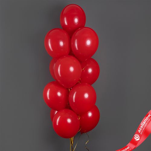 Композиция из 13 шаров с гелием, 30 см, красный