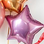 Маленькое фото 3: Композиция из 3 шаров с гелием, 1 розовое сердце и 2 ярких звезды