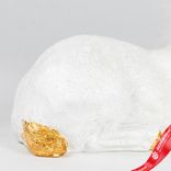 Маленькое фото 3: Сувенир «Олень лежащий» (полирезин), Н15,5х17х8,5см, белый/золотой