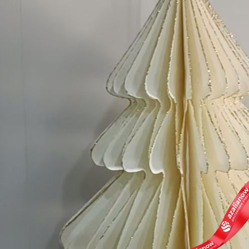 Фото 4: Украшение подвесное «Елочка» (бумага), D9,6х15см, кремовый