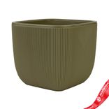 Маленькое фото 1: Кашпо «Фабио» (пластик), D14xH14см, 1,95л, зеленый
