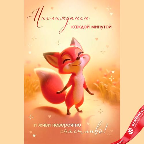 Конверт для денег «Наслаждайся каждой минутой (лисичка)», 12,2×18,2 см