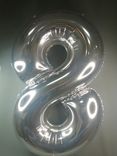 Фото флориста 1: Шар с гелием «Цифра - 8», 102 см., серебро