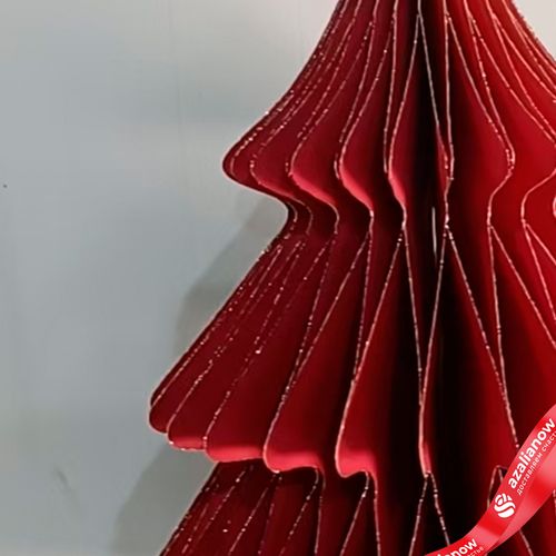 Фото 4: Украшение подвесное «Елочка» (бумага), D18х22см, красный