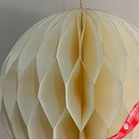 Маленькое фото 2: Украшение подвесное «Шар» (бумага), D15см, кремовый