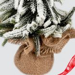 Маленькое фото 5: Ель искусственная заснеженная в кашпо, Н27х16х16см, зеленый/белый