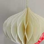 Маленькое фото 2: Украшение подвесное «Луковица» (бумага), D11х10см, кремовый