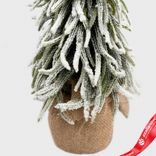 Маленькое фото 5: Ель искусственная заснеженная в кашпо, Н60х22х22см, зеленый/белый