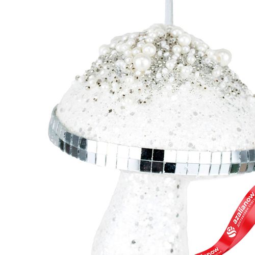 Фото 2: Украшение подвесное «Гриб», Н13х10х10см, белый