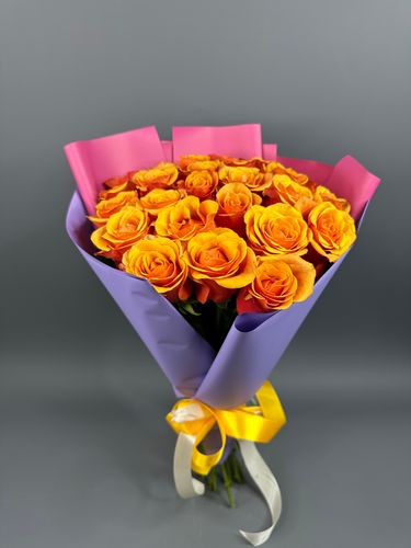 Фото флориста 1: Оранжевые розы