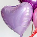 Маленькое фото 4: Композиция из 3 шаров с гелием, 1 фиолетовая звезда и 2 ярких сердца