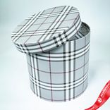 Маленькое фото 5: Набор коробок, подарочных, круглых, 3шт., D19,5xH19см, серый
