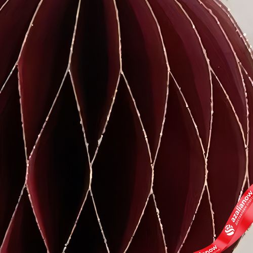 Фото 3: Украшение подвесное «Шар» (бумага), D10см, темно-красный