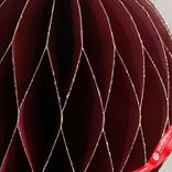 Маленькое фото 3: Украшение подвесное «Шар» (бумага), D10см, темно-красный