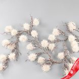 Маленькое фото 2: Гирлянда декоративная заснеженная, 105 см, белый