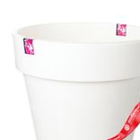 Маленькое фото 2: Кашпо «Порто» со вставкой (пластик), D27,5хH25см, 9л, белый