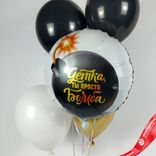 Маленькое фото 2: Композиция из 5 шаров с гелием «Детка, ты просто Бомба»