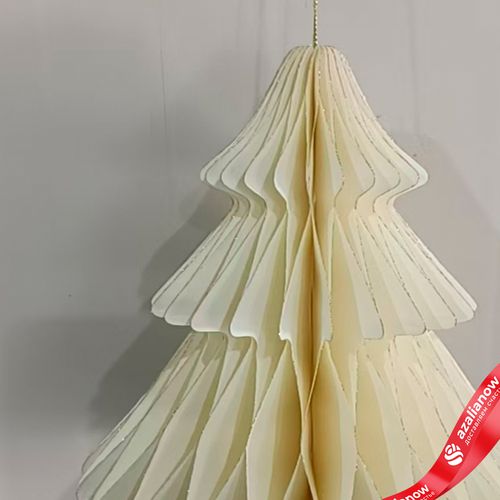 Фото 2: Украшение подвесное «Елочка» (бумага), D18х22см, кремовый