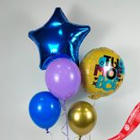 Маленькое фото 2: Композиция из 5 шаров с гелием «Ты Мое Все»
