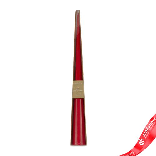 Свеча конусная (30 часов), 47х5 см, красный