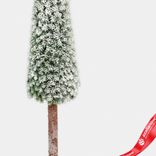 Маленькое фото 3: Ель искусственная заснеженная в кашпо, Н97х19х19см, зеленый/белый